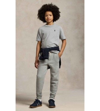 Polo Ralph Lauren Camiseta de algodón con cuello redondo gris