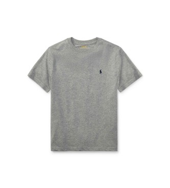 Polo Ralph Lauren Camiseta de algodón con cuello redondo gris