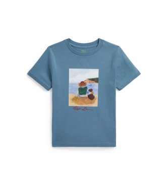 Polo Ralph Lauren T-shirt i bomull med blå polobjörn