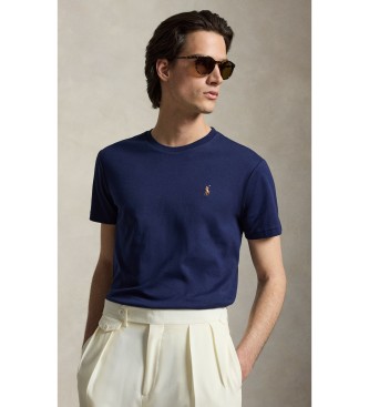 Polo Ralph Lauren Tilpasset Slim Fit marineblå bomuldst-shirt