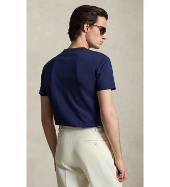 Polo Ralph Lauren Tilpasset Slim Fit marineblå bomuldst-shirt