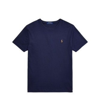 Polo Ralph Lauren Tilpasset Slim Fit marineblå bomuldst-shirt