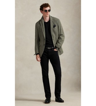 Polo Ralph Lauren Czarna bawe?niana koszulka Custom Slim Fit