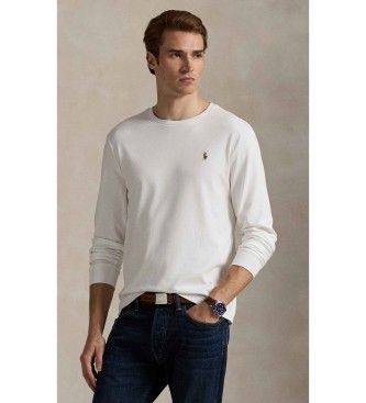 Polo Ralph Lauren Bombažna majica Slim Fit po meri bela