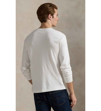 Polo Ralph Lauren Bombažna majica Slim Fit po meri bela