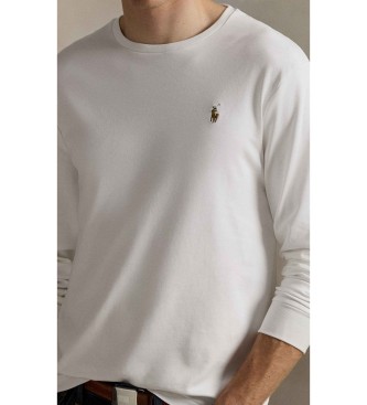 Polo Ralph Lauren Bombažna majica Slim Fit po meri bela