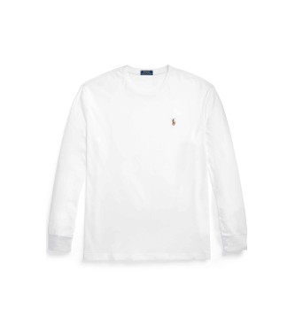 Polo Ralph Lauren Bombažna majica Slim Fit po meri bela