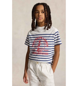 Polo Ralph Lauren T-shirt in cotone stampato bianco