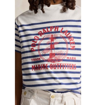 Polo Ralph Lauren T-shirt in cotone stampato bianco