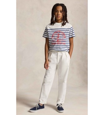 Polo Ralph Lauren T-shirt in cotone stampato bianco