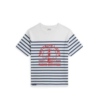 Polo Ralph Lauren T-shirt in cotone stampato bianco