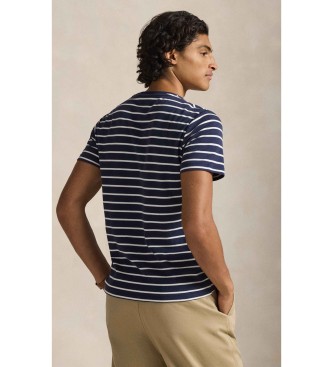 Polo Ralph Lauren T-shirt em algod�o macio com riscas azul-marinho