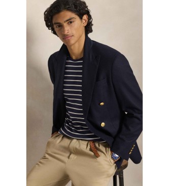 Polo Ralph Lauren T-shirt em algod�o macio com riscas azul-marinho