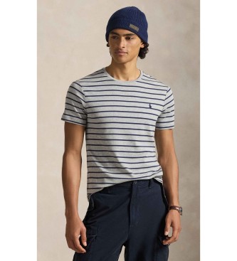 Polo Ralph Lauren Mehka bombažna majica s sivimi črtami