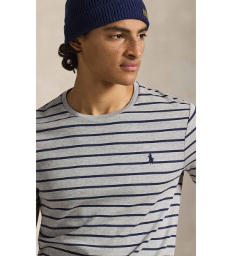 Polo Ralph Lauren Mehka bombažna majica s sivimi črtami