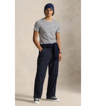 Polo Ralph Lauren Mehka bombažna majica s sivimi črtami