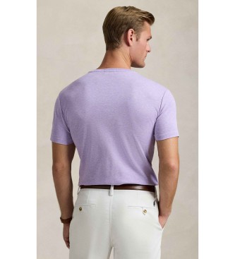 Polo Ralph Lauren Soft cotton T-shirt Custom Slim lilac