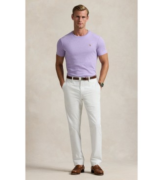 Polo Ralph Lauren Soft cotton T-shirt Custom Slim lilac