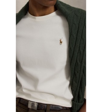 Polo Ralph Lauren Blød bomuldst-shirt Custom Slim Fit råhvid