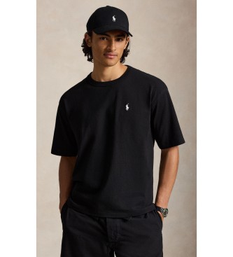 Polo Ralph Lauren Czarna koszulka z okr?g?ym dekoltem o lu?nym kroju