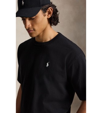 Polo Ralph Lauren Czarna koszulka z okr?g?ym dekoltem o lu?nym kroju