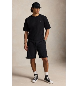 Polo Ralph Lauren Czarna koszulka z okr?g?ym dekoltem o lu?nym kroju