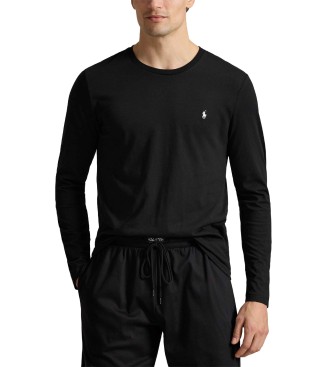 Polo Ralph Lauren Chemise de nuit en coton tricoté noir