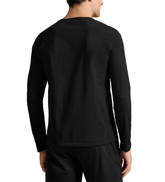 Polo Ralph Lauren Chemise de nuit en coton tricoté noir