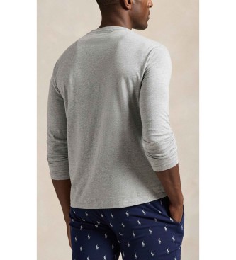 Polo Ralph Lauren Grijs gebreid katoenen T-shirt