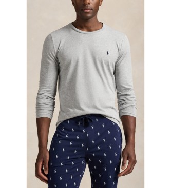 Polo Ralph Lauren Grijs gebreid katoenen T-shirt