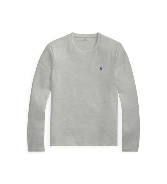 Polo Ralph Lauren Grijs gebreid katoenen T-shirt