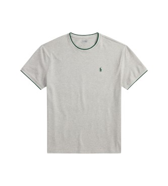 Polo Ralph Lauren Klassisches Fit graues elastisches Piqué-T-Shirt