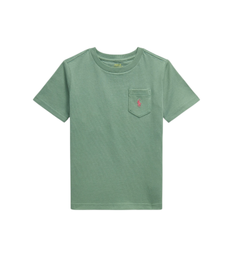 Polo Ralph Lauren Cotton knit t-shirt with green pocket