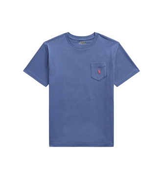 Polo Ralph Lauren Cotton knit t-shirt with blue pocket