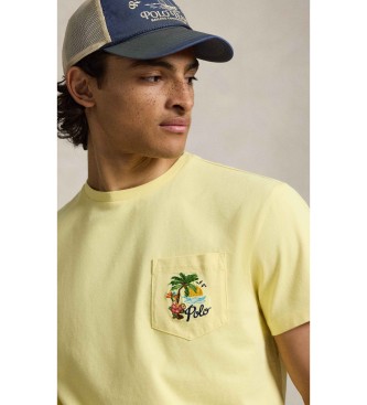 Polo Ralph Lauren T-shirt de malha bordada Classic Fit amarela