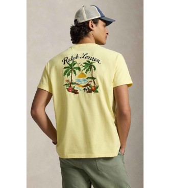 Polo Ralph Lauren T-shirt de malha bordada Classic Fit amarela