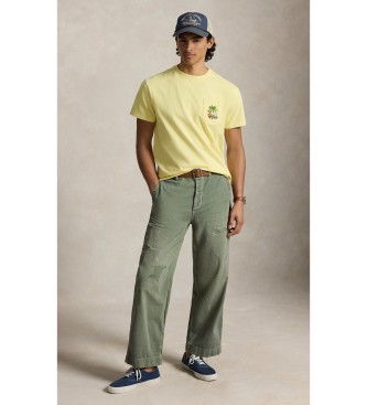 Polo Ralph Lauren T-shirt de malha bordada Classic Fit amarela