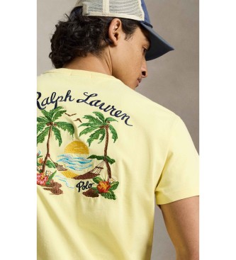 Polo Ralph Lauren T-shirt de malha bordada Classic Fit amarela