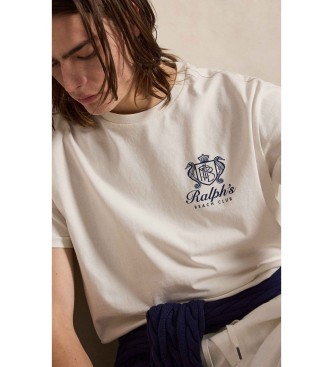 Polo Ralph Lauren Gebreid Off-white Classic Fit T-shirt met print