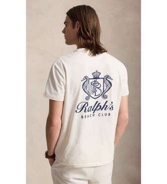 Polo Ralph Lauren Gebreid Off-white Classic Fit T-shirt met print
