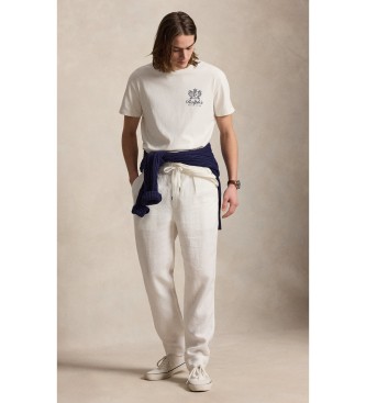 Polo Ralph Lauren Gebreid Off-white Classic Fit T-shirt met print