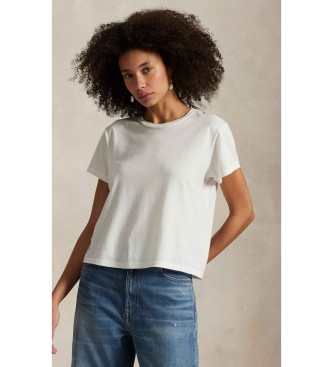 Polo Ralph Lauren Klasična pletena majica Shrunken Fit bela