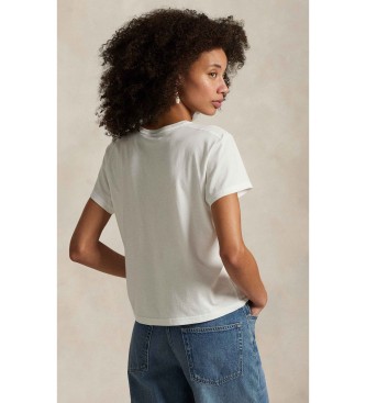 Polo Ralph Lauren Klasična pletena majica Shrunken Fit bela