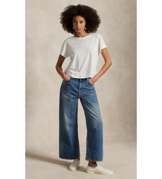 Polo Ralph Lauren Klasična pletena majica Shrunken Fit bela