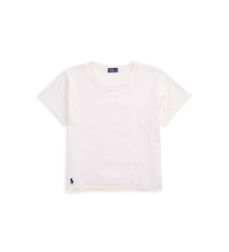 Polo Ralph Lauren Klasična pletena majica Shrunken Fit bela