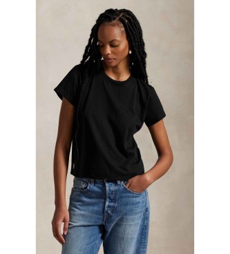 Polo Ralph Lauren Klasična pletena majica Shrunken Fit črna