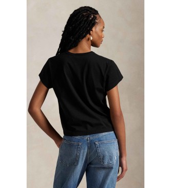 Polo Ralph Lauren Klasična pletena majica Shrunken Fit črna