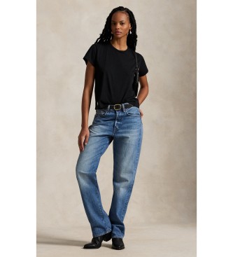 Polo Ralph Lauren Klasična pletena majica Shrunken Fit črna