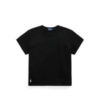 Polo Ralph Lauren Klasična pletena majica Shrunken Fit črna