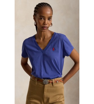 Polo Ralph Lauren Strickshirt mit V-Ausschnitt blau